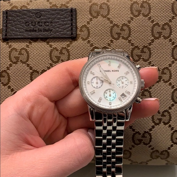 Michael Kors silver and Crystal watch - Picture 1 of 5